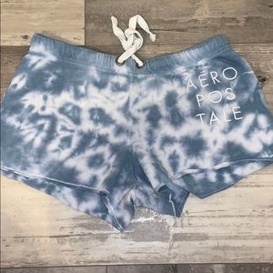 Aeropostale blue tie dye shorts